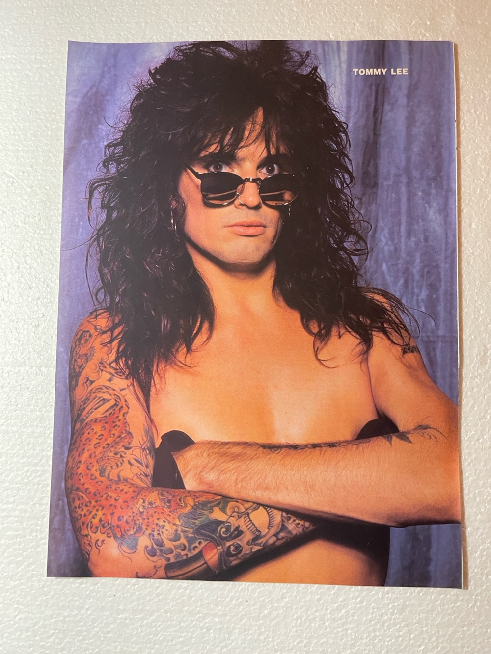 Tommy Lee Pinup- Black Hair, Tattooed Arms